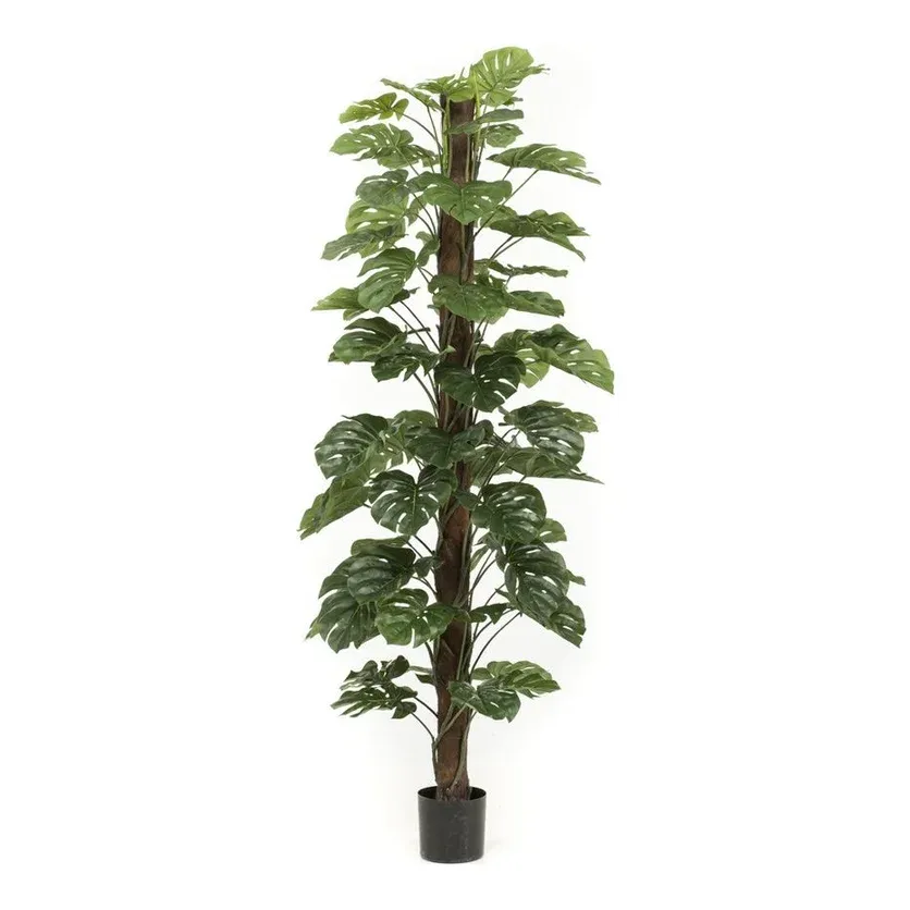 Kunstig monstera på støttepæl 210cm grøn - Brøndsholm