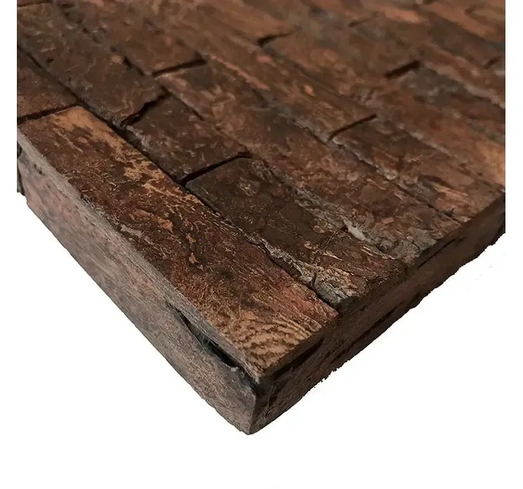 Underlag af bark i naturfarvet til dekoration closeup