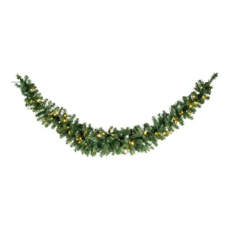 Noble granranke Deluxe m LED, 270cm, kunstig gran – Brøndsholm