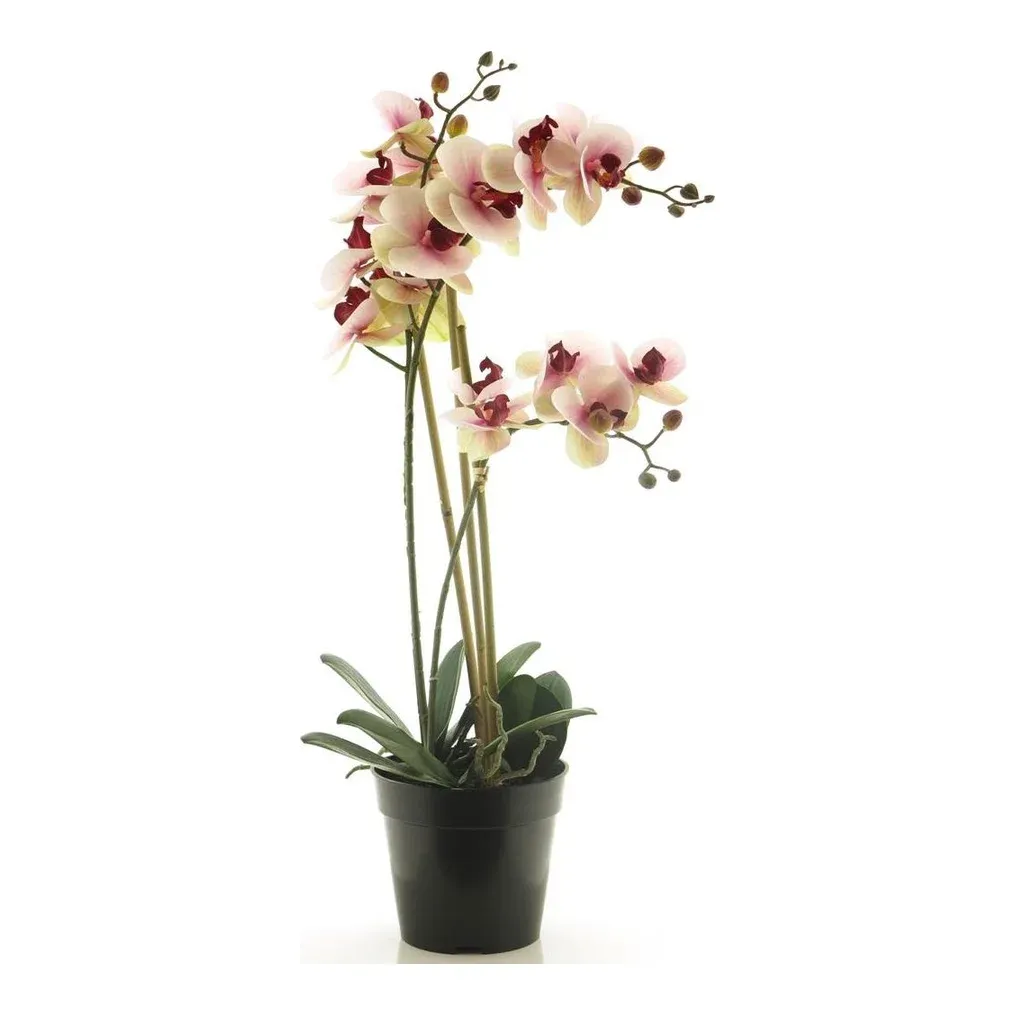 Orkidé i potte, 60cm, lyserød, kunstig blomst – Brøndsholm