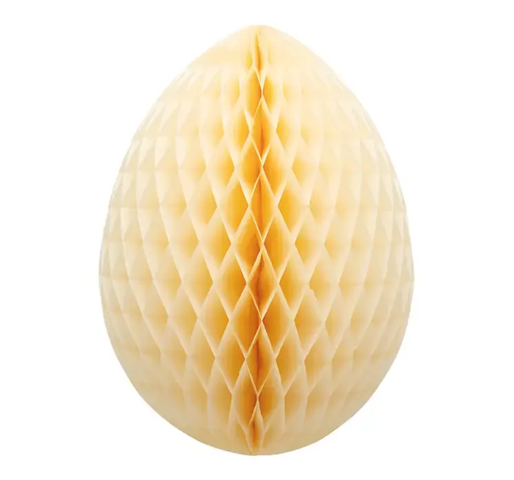 Påskeæg foldbar af papir i fersken farvet