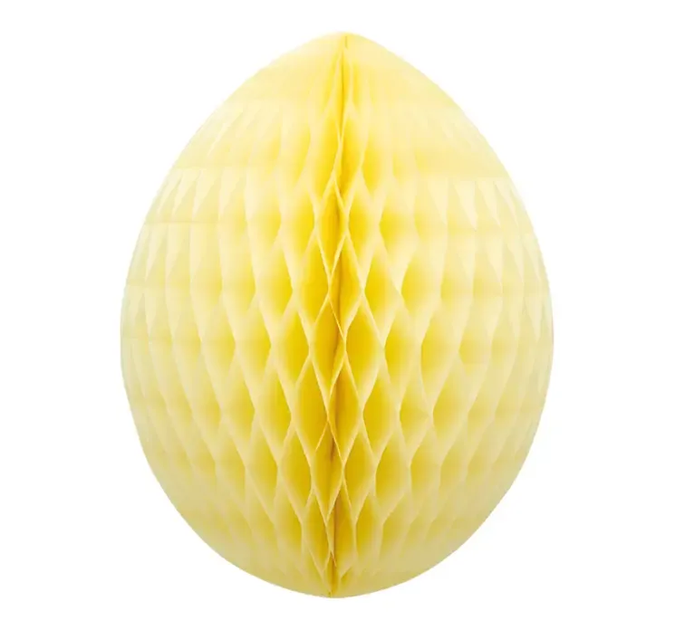 Påskeæg foldbar af papir i gul