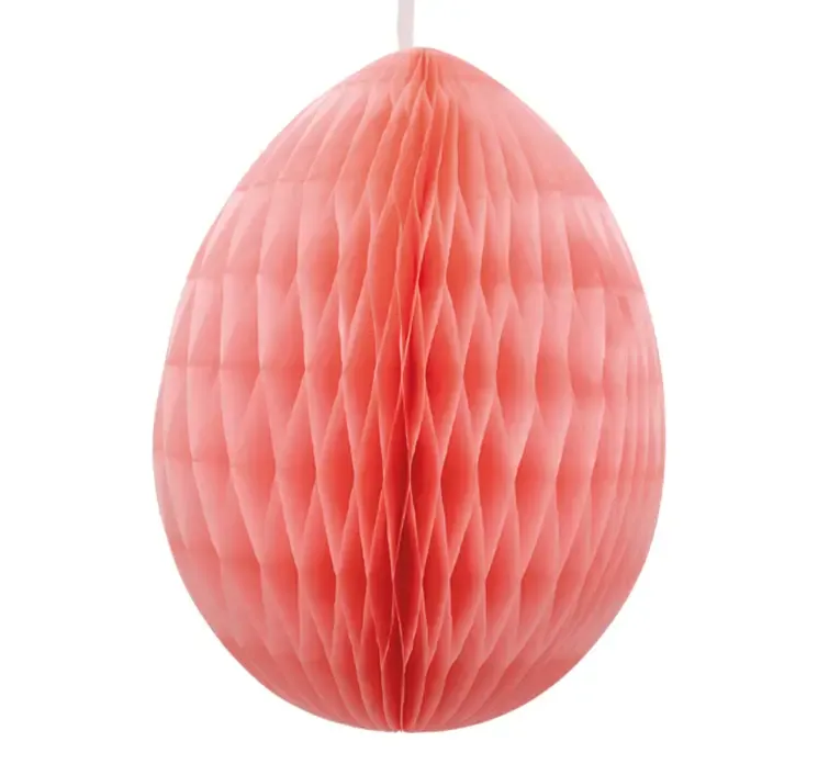 Påskeæg foldbar af papir i lyserød