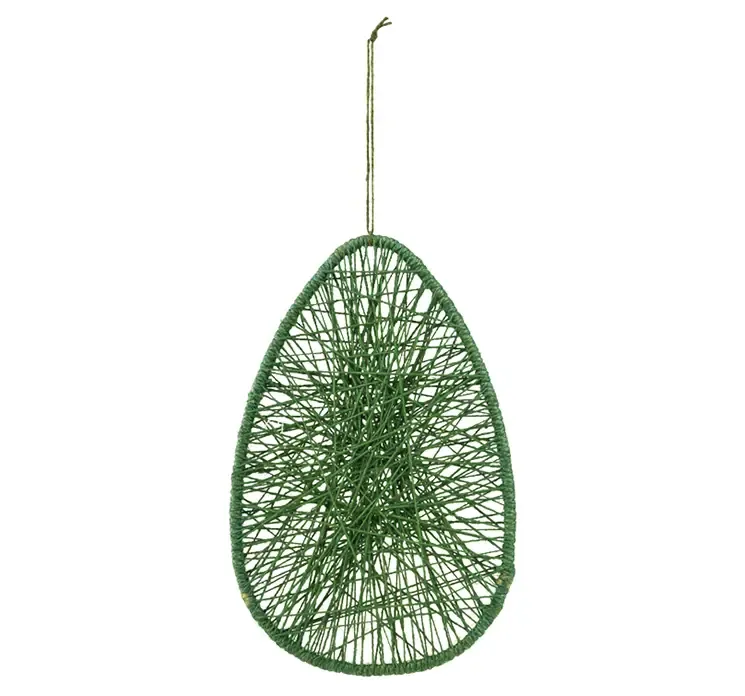 Påskeæg af jute i grøn