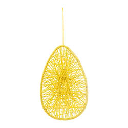 Påskeæg af jute i gul