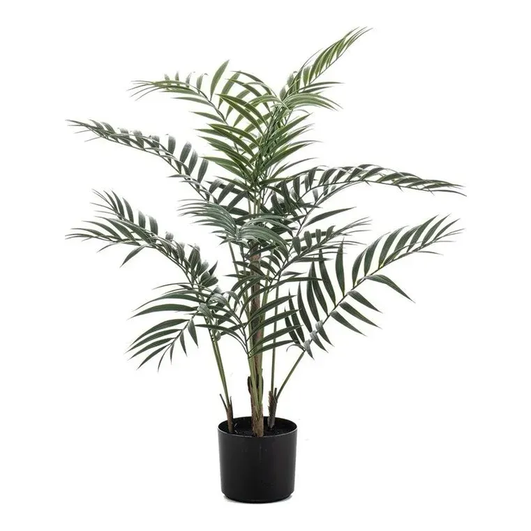 Kunstig Chamaedorea palme i potte, 90cm, grøn, UV-bestandig - Brøndsholm