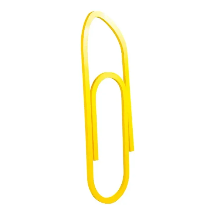 Papirclips, 90x25cm, gul – Brøndsholm