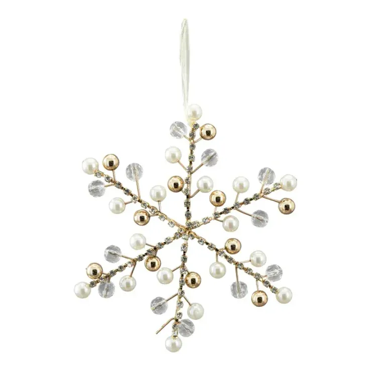 Perlesnefnug, 20cm, julepynt – Brøndsholm