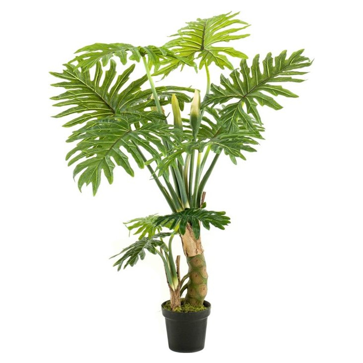 Philodendron i potte, 130cm, kunstig plante - Brøndsholm