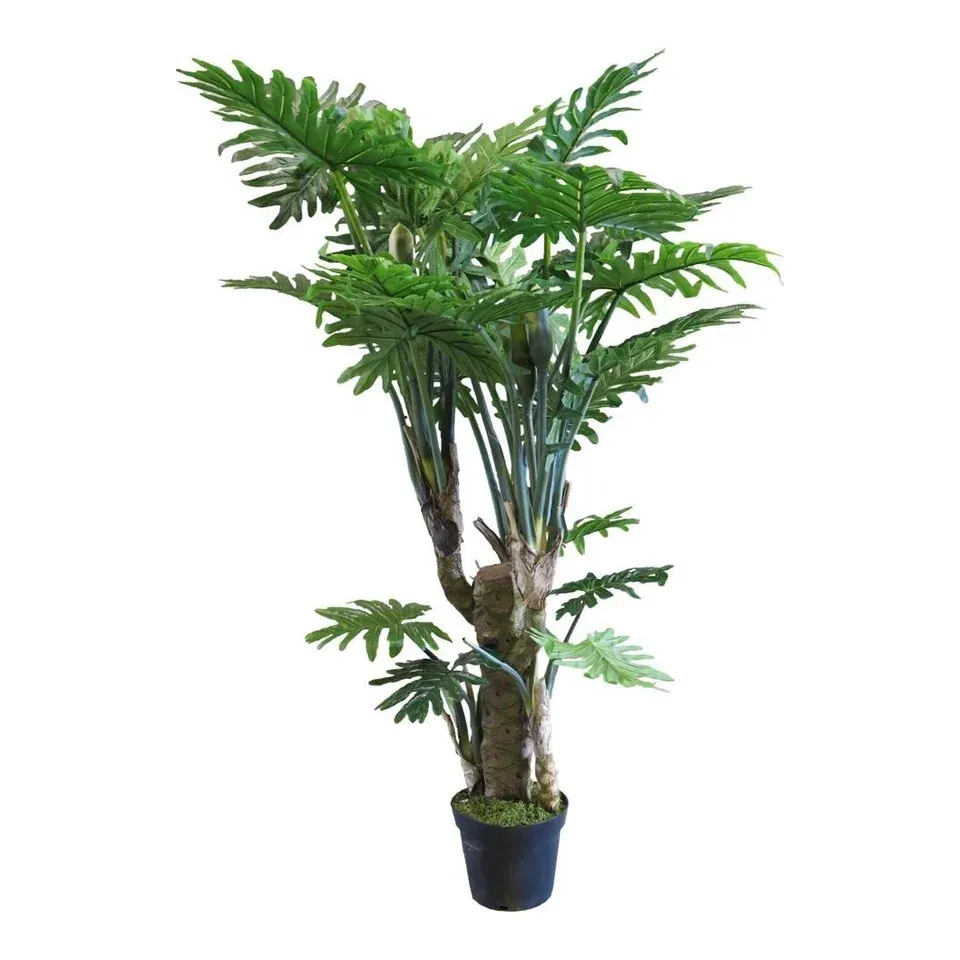 Philodendron i potte, 190cm, grøn, kunstig plante – Brøndsholm