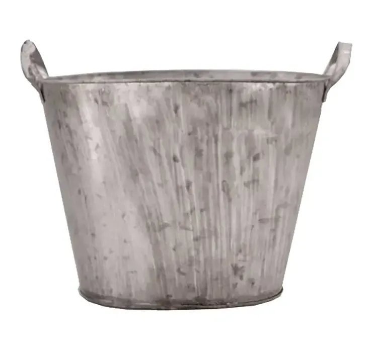 Plante krukke i zink med håndtag