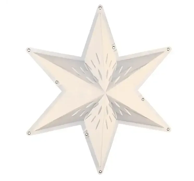 Stjerne af plast i hvid