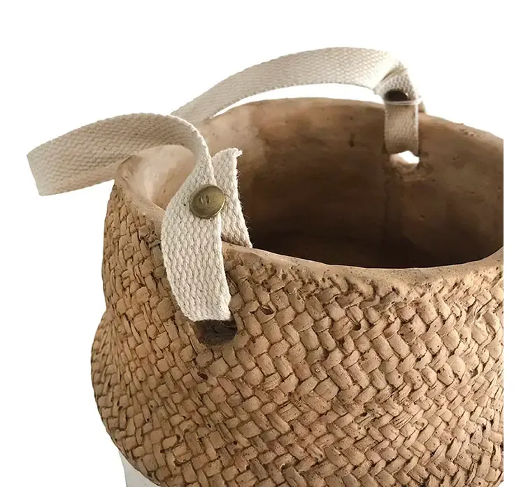 Cement krukke med ophæng closeup