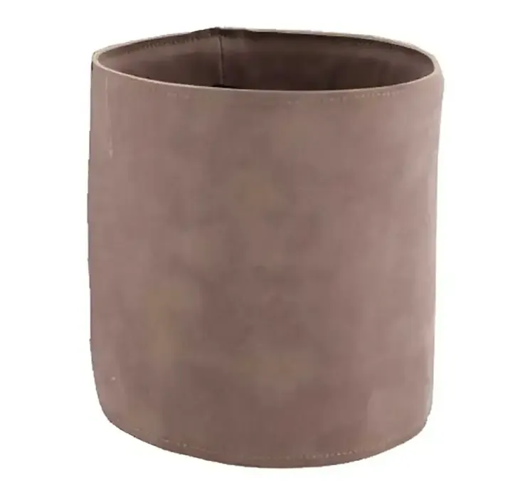 potteskjuler af læder i brun