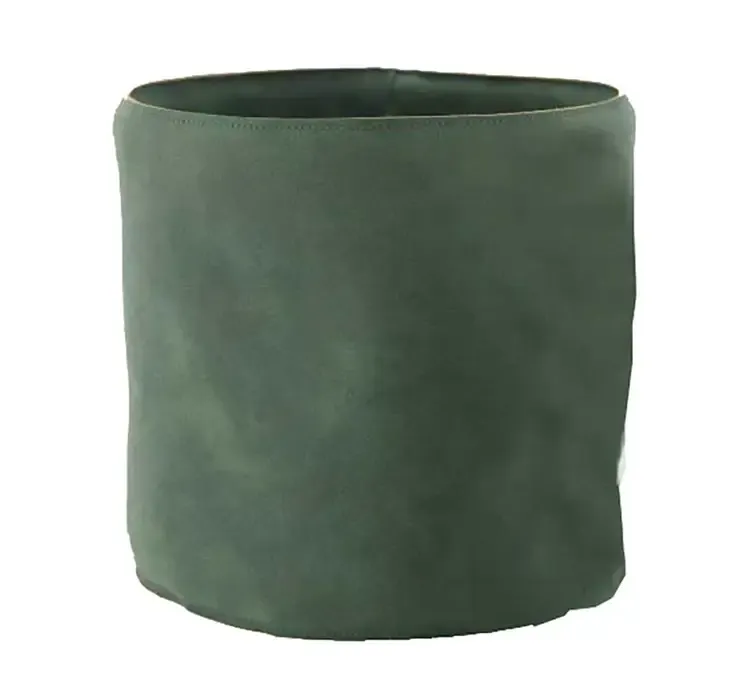 Potteskjule i grøn af læder
