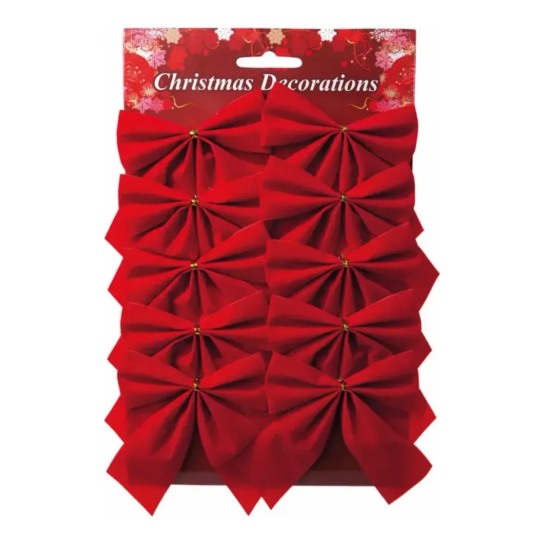 Sløjer af fløjl i rød 9cm