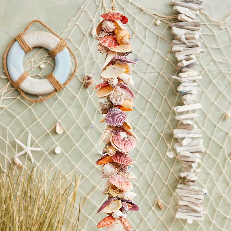 Køb ranke af skaller, ægte skaller, 100cm