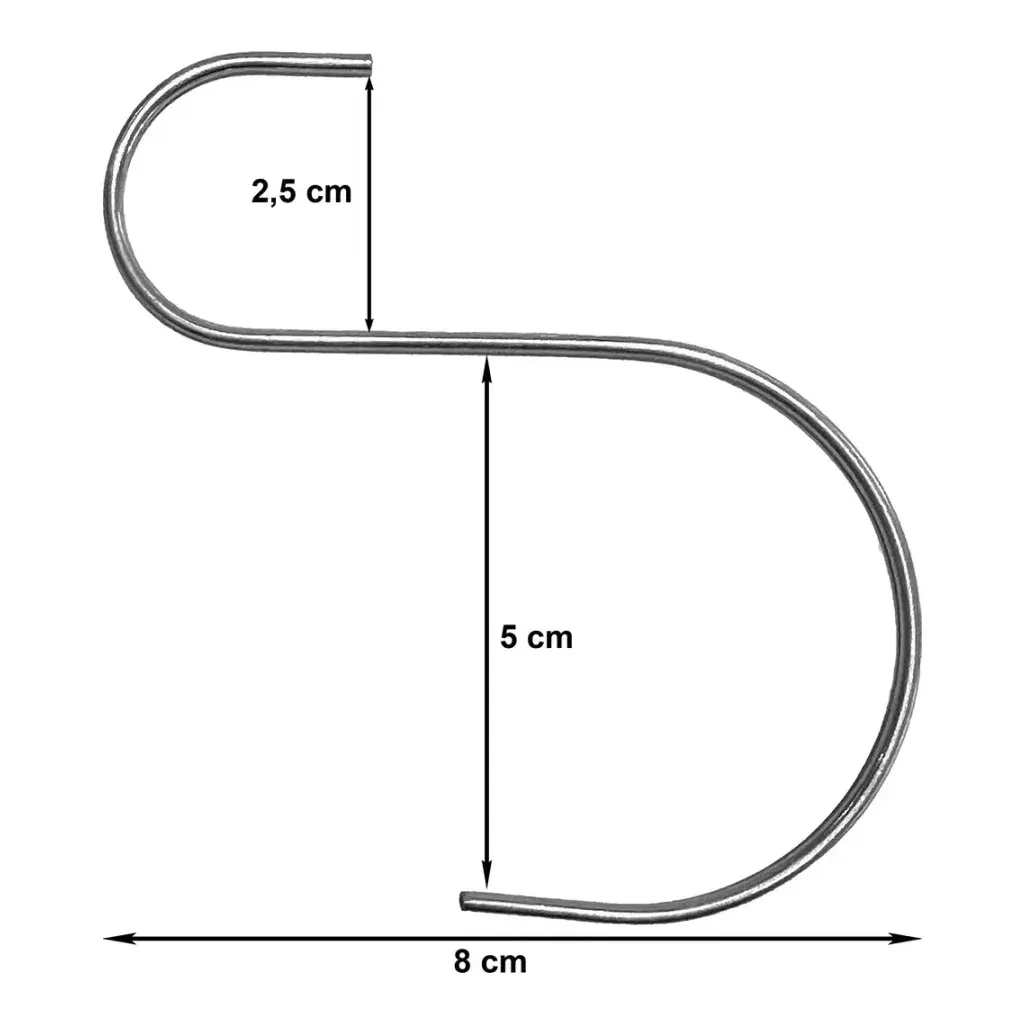 S krog af metal 8cm
