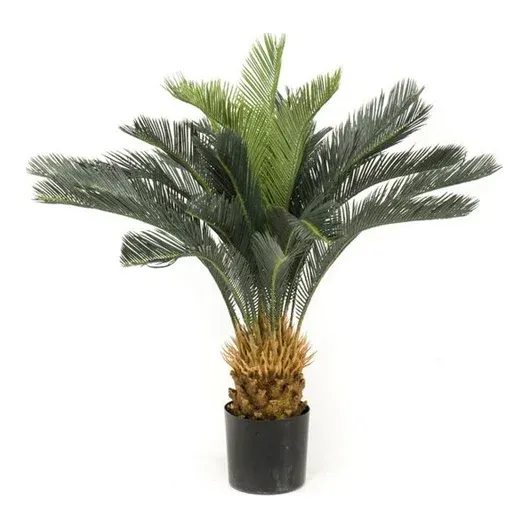 Kunstig sagopalme Cycas revoluta 90cm med 24 grønne blade - Brøndsholm