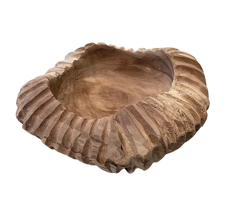 Skål af teaktræ i naturfarvet fsc certificeret 18cm