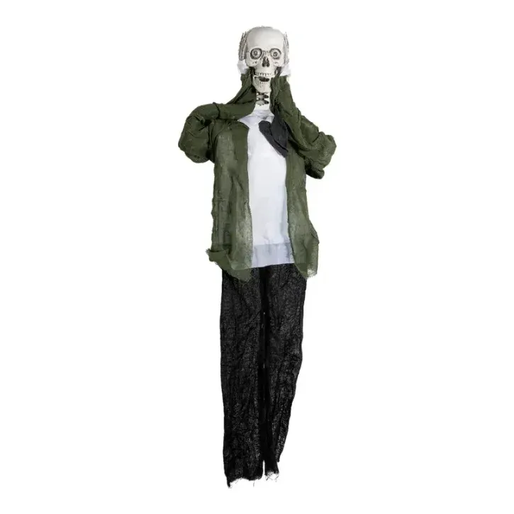 Skelet, 160cm, løst hoved, effekter, Halloween – Brøndsholm