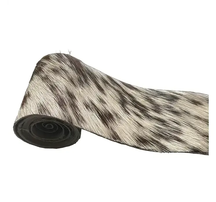 Ægte gedeskind bånd i brun og hvid