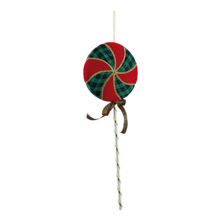 Slikkepind, 52cm, rød/grøn, kunstig slik – Brøndsholm