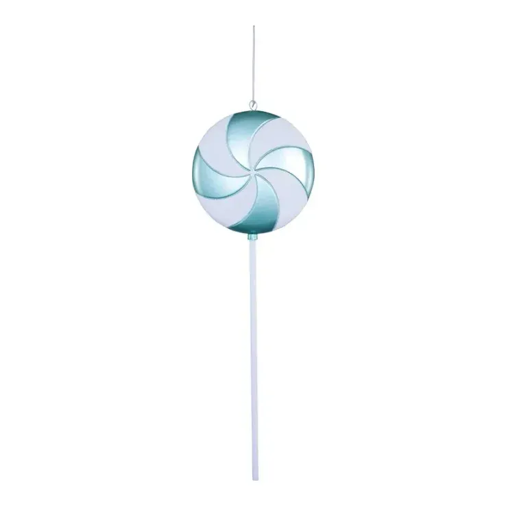 Slikkepind, 60cm, Ø20cm, glitter, med ophæng, kunstig slik – Brøndsholm