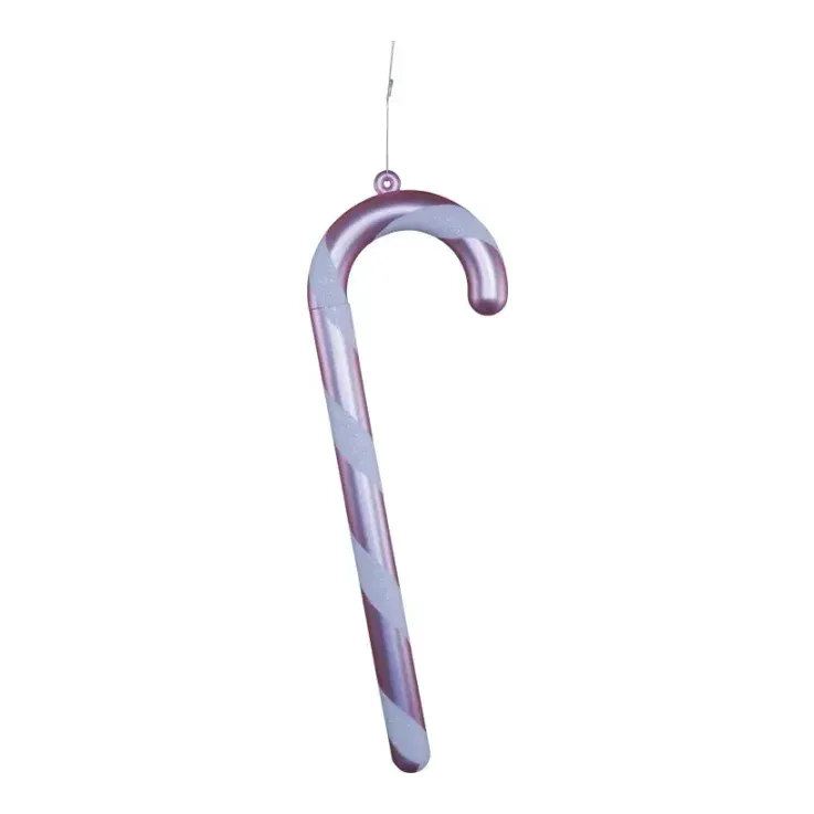 Slikstok, 60cm, pink/hvid, julepynt – Brøndsholm