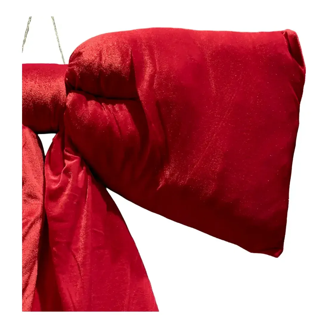 Sloejfe af velour i rød 115cm closeup