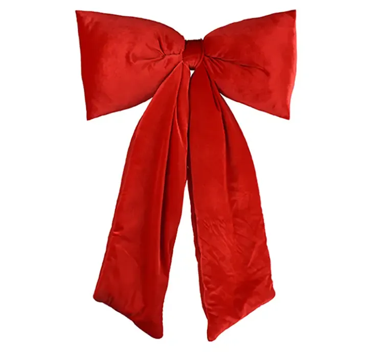 Sløjfe i rød velour H115cm