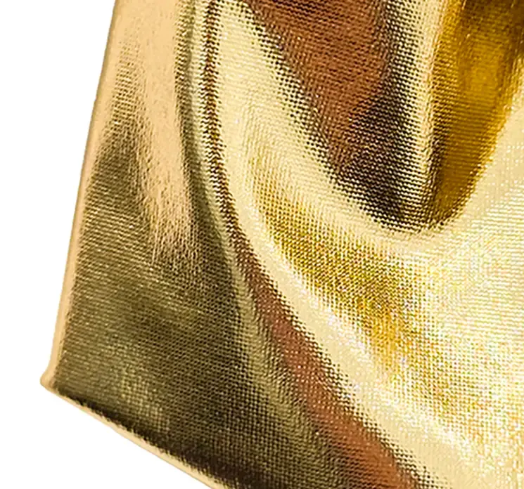 Sløjfe af polyester i guld closeup