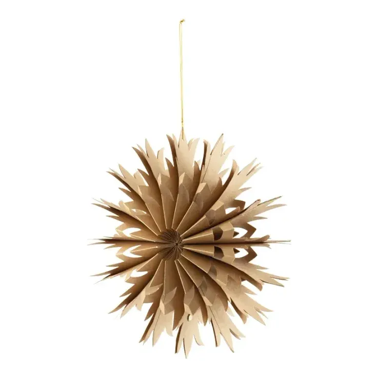 Snefnug med guldkant, Ø30cm, julepynt – Brøndsholm