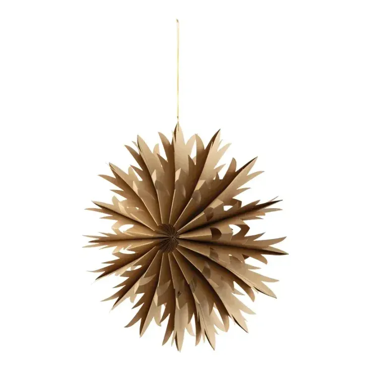 Snefnug med guldkant, Ø40cm, julepynt – Brøndsholm