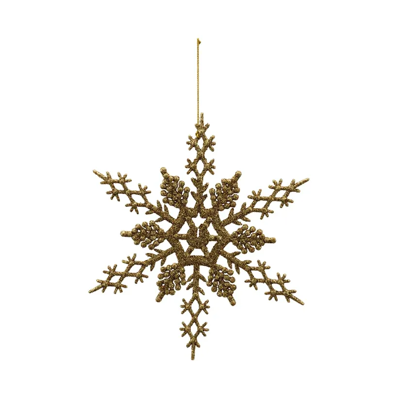 Snefnug Ø20cm, guld, glimmer – Brøndsholm