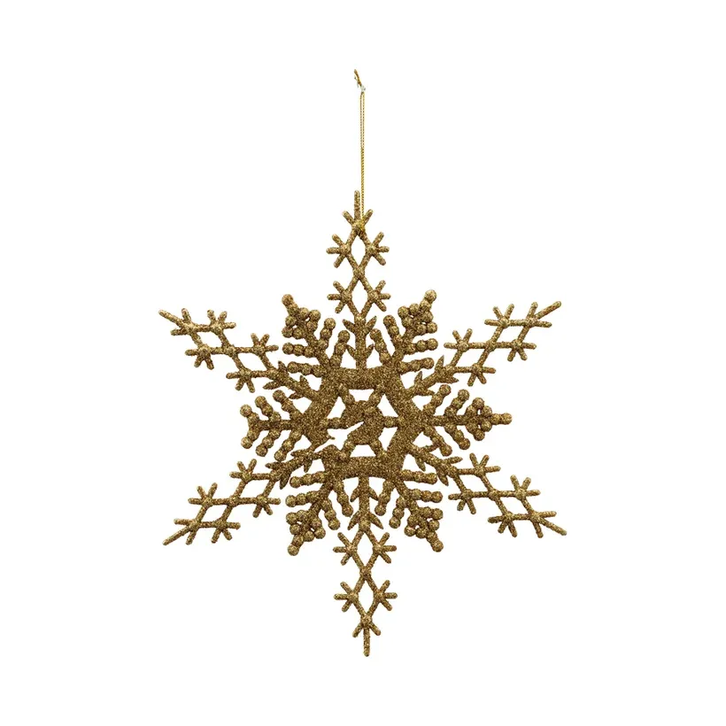 Snefnug Ø25cm, guld, glimmer – Brøndsholm