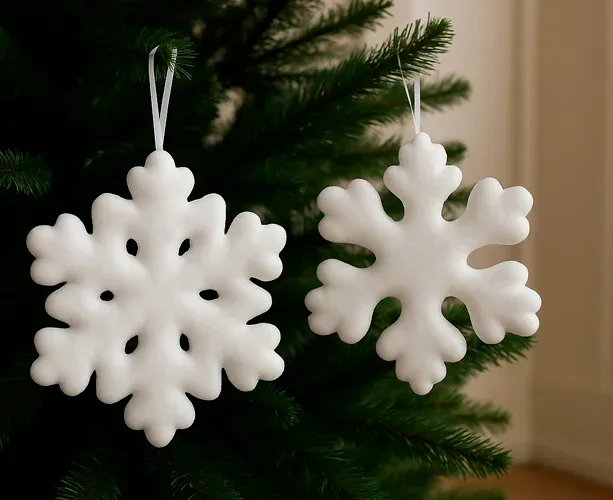 Snefnug på juletræ