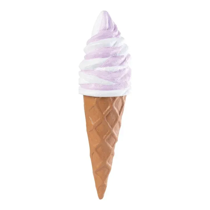 Dekorativ soft ice i lilla og hvid styrofoam, 34 cm – Brøndsholm
