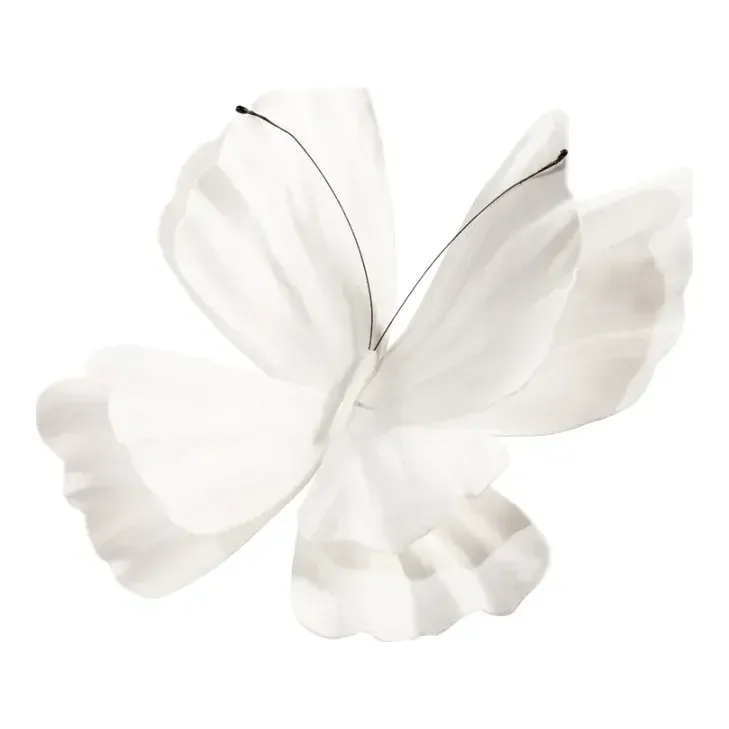 Sommerfugl, 30cm, hvid – Brøndsholm
