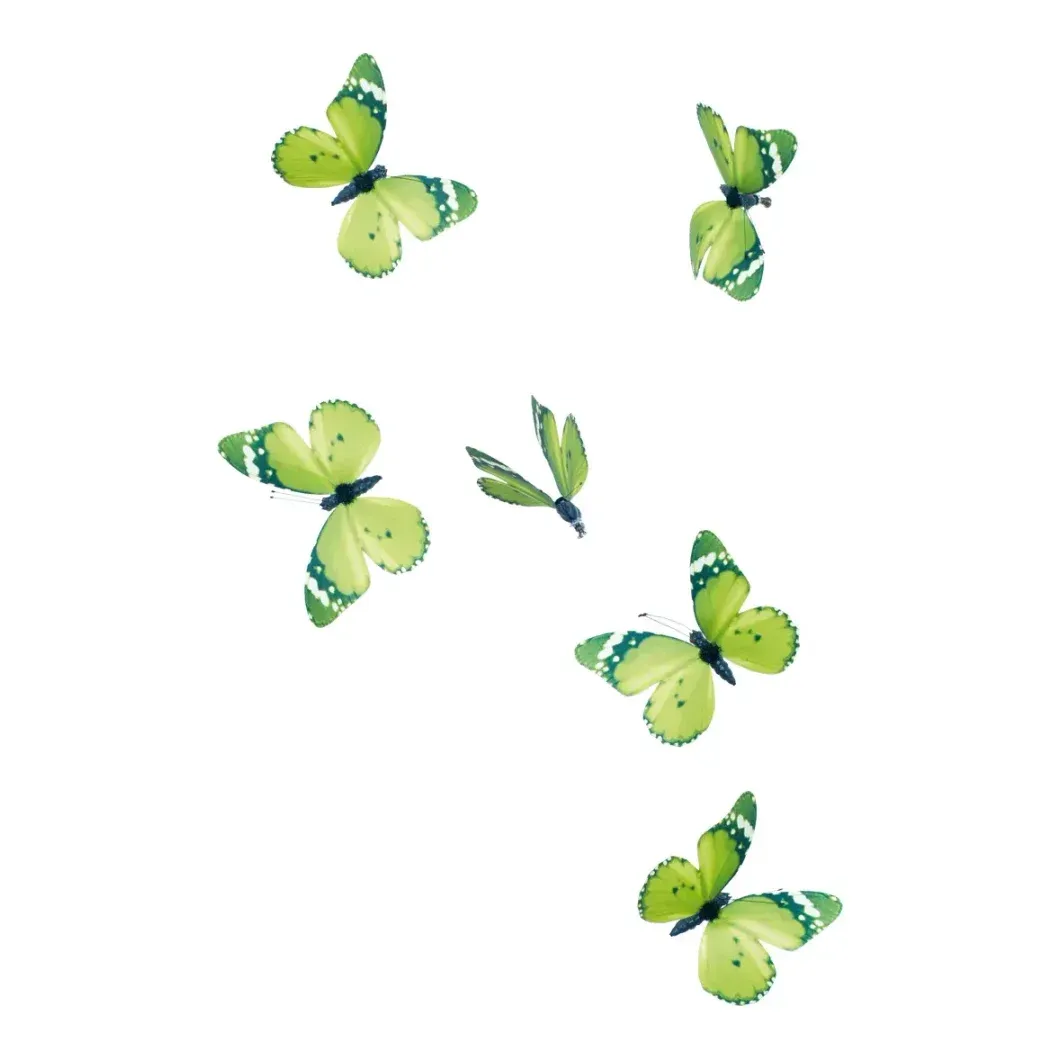 Sommerfugl m clips, 11cm, kunstig fugl – Brøndsholm