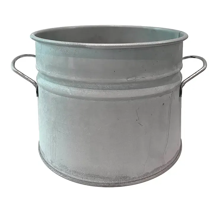 Zink spand med håndtag