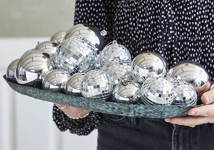 Spejl kugler til jul og fest