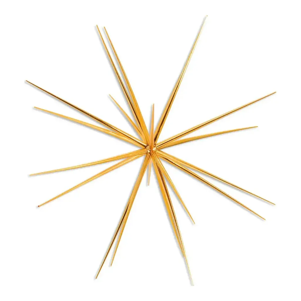 Sputnik stjerne af plast i guld farvet 55cm