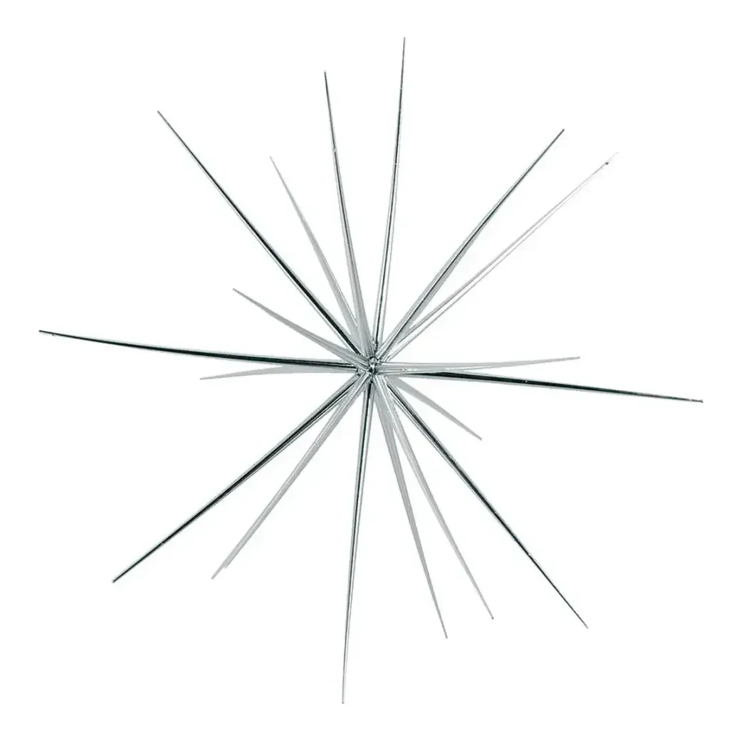 Sputnik stjerne af plast i sølv farvet 55cm