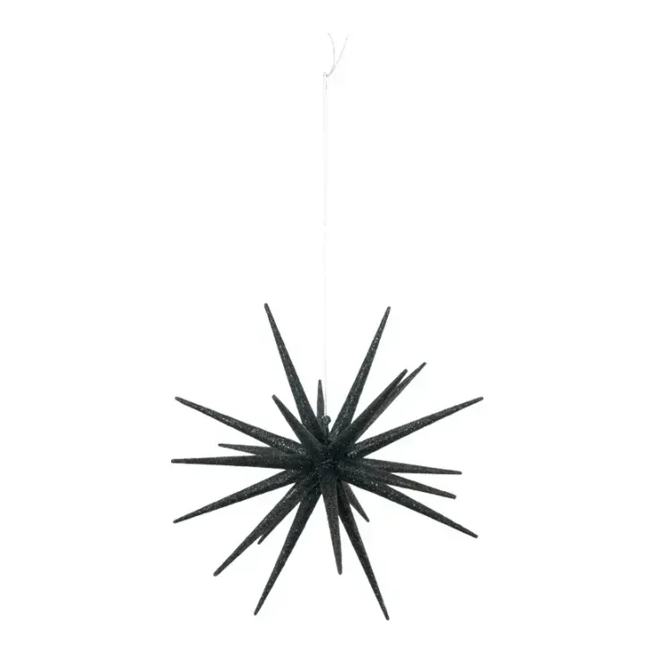 Sputnikstjerne, Ø21cm, sort, julepynt – Brøndsholm