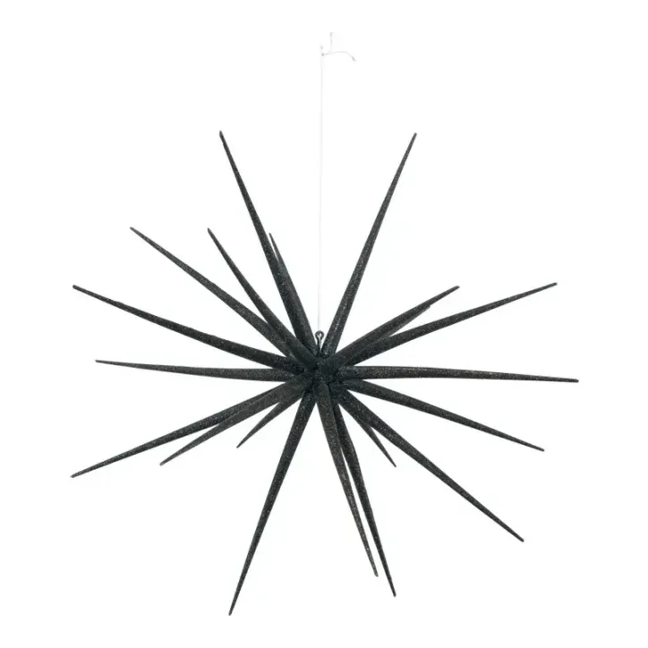 Sputnikstjerne, Ø38cm, sort, julepynt – Brøndsholm