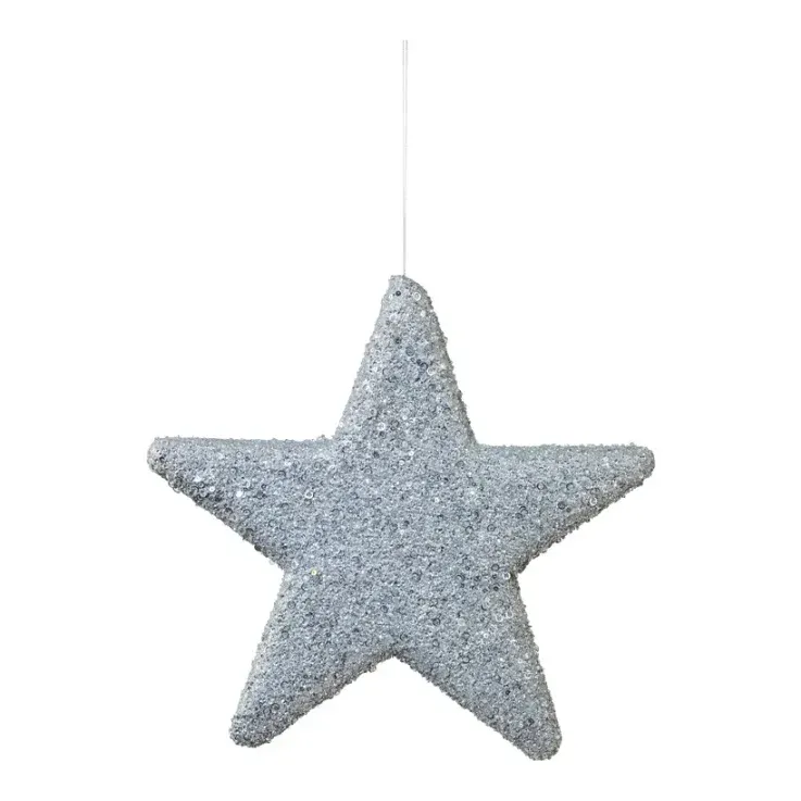 Stjerne med pailletter, Ø40cm, jul – Brøndsholm