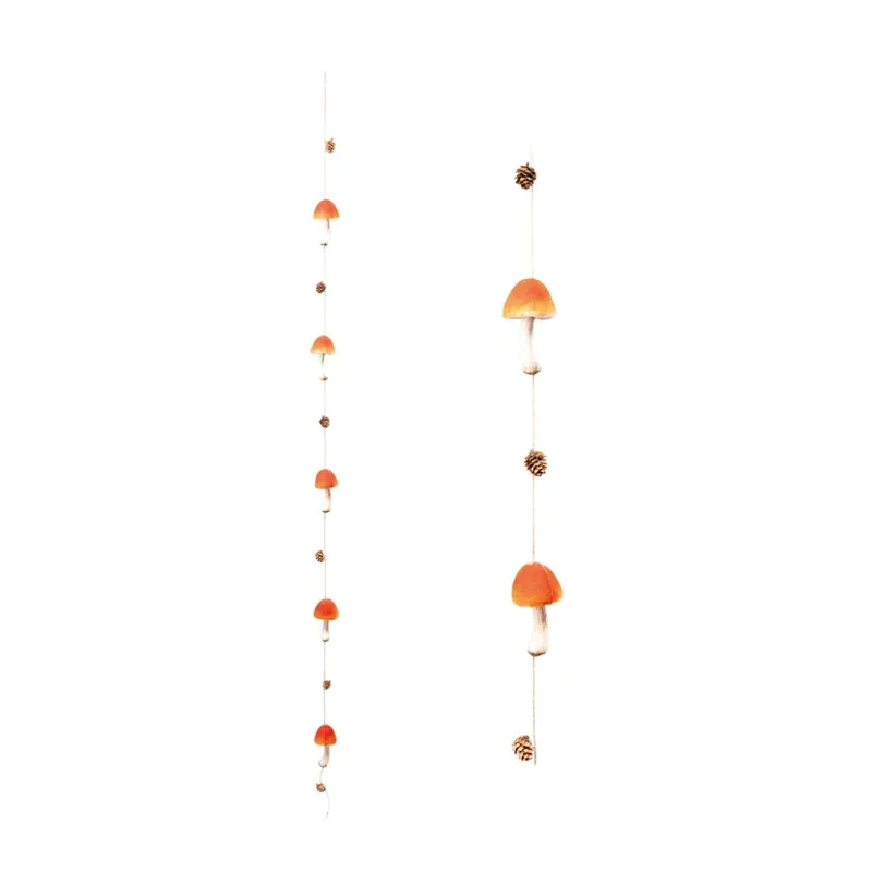 Svamperanke med kogler, 180 cm, orange og brun – Brøndsholm