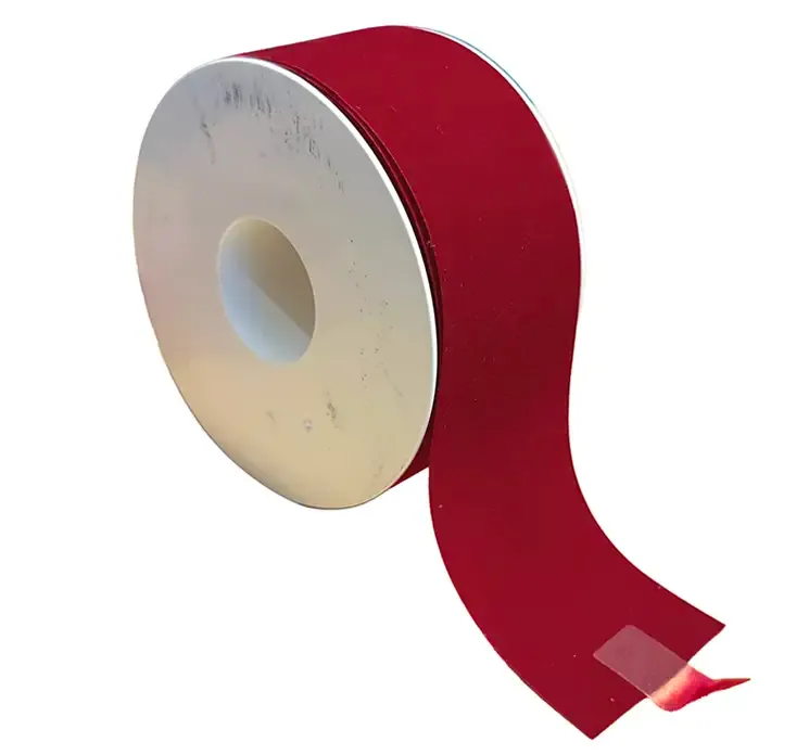 Taft bånd i rød velour