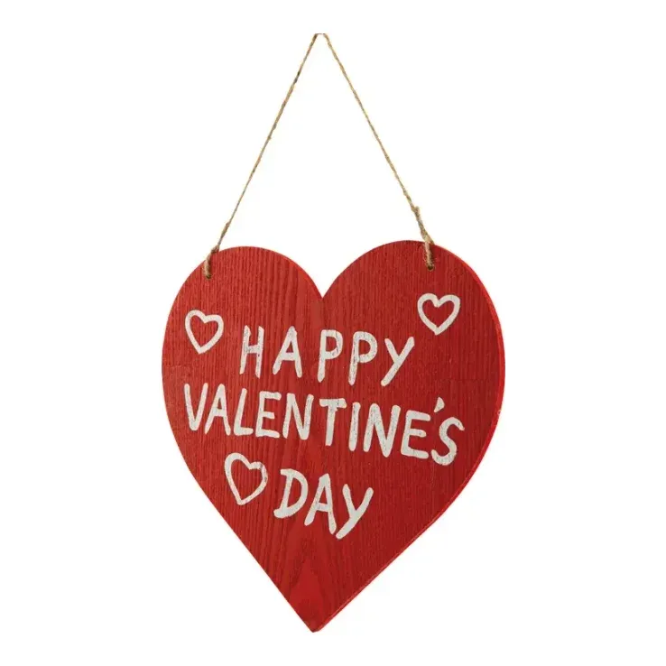 Træhjerte, HAPPY VALENTINE'S DAY, 26x25cm – Brøndsholm